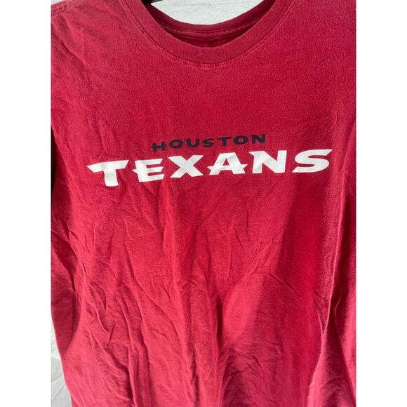 Nike Athletic Cut Red Graphic Texans Short Sleeve The Nike Tee Men's Size Large - Picture 3 of 6